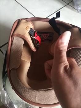 Product Review of HELM BOGO DEWASA KACA PILOT CLEAR MODEL HIJAB RETRO PRIA WANITA LIST BUSA COKLAT FULL LEHER SNI TERBARU MOTORCYCLE from Tokopedia customer review 2
