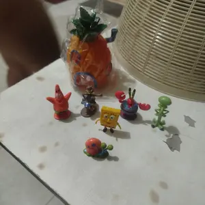 Miniatur Resin Spongebob – Set 6 pcs untuk Dekorasi Akuarium Unik kayu rumah aquarium