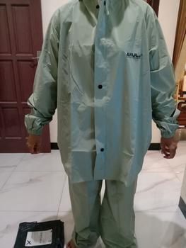 Product Review of JAS HUJAN SETELAN DEWASA PRIA WANITA ANTI REMBES TERBAIK BY AKULA from Tokopedia customer review 1