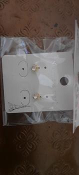 Product Review of Anting Tusuk Titanium Anti Karat Bulat Satu Mata Asli Wanita Silver from Tokopedia customer review 0
