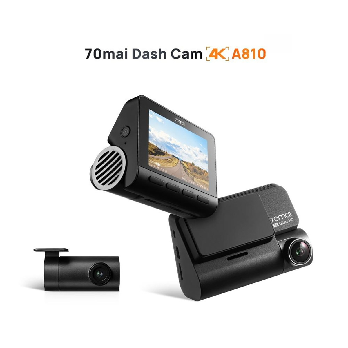 Product Introduction of 70mai Dash Cam A810 Set Front 4K 2160P Rear HDR 1080P GPS Night Vision 0