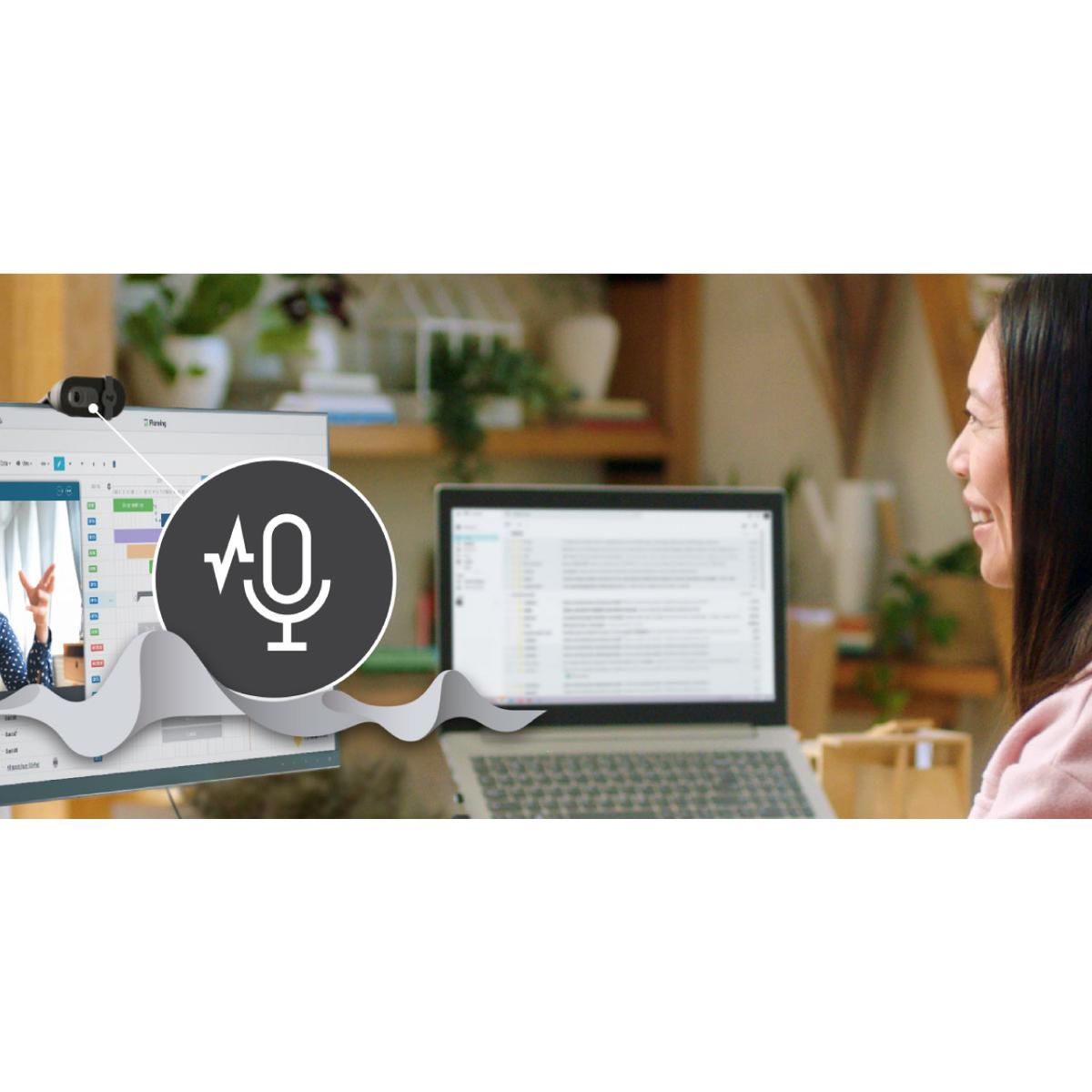 Logitech Brio 100 Webcam Full HD Shutter Privacy & Built-in Microphone