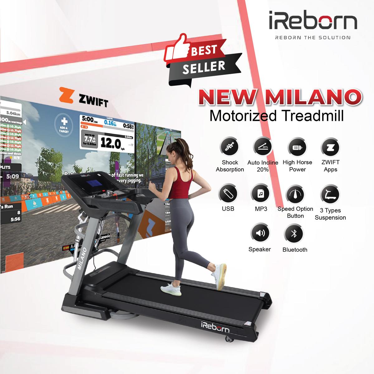 Product Introduction of Alat Fitness Treadmill Elektrik iReborn Milano 0