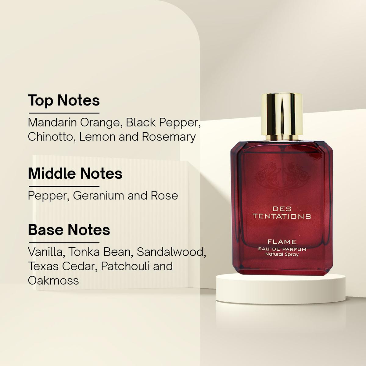 Product Introduction of Parfum Fragrance World Des Tentations Flame Man 100 ML 2