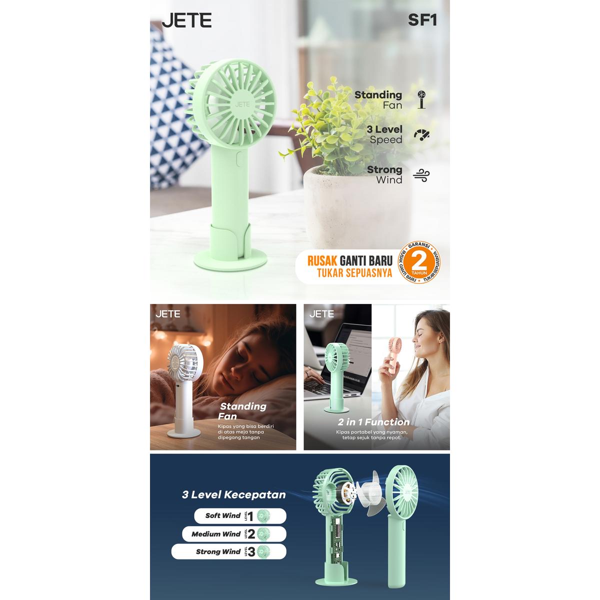 Product Introduction of JETE SF1 Kipas Angin Portable with Standing Fan - Garansi 2 Tahun 0