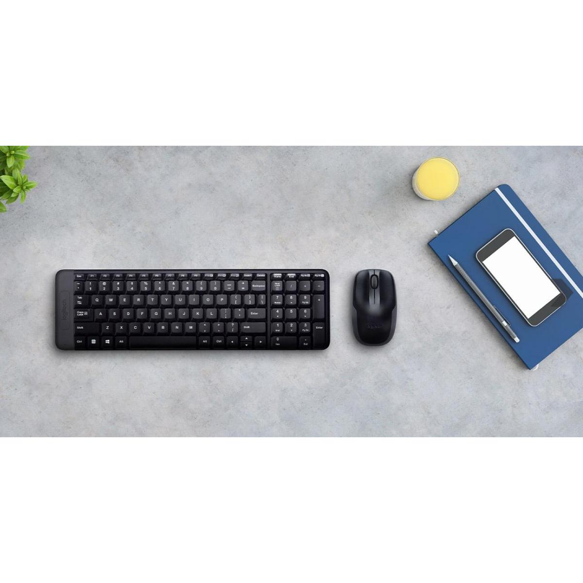 Logitech MK215 Combo Keyboard dan Mouse Wireless Compact