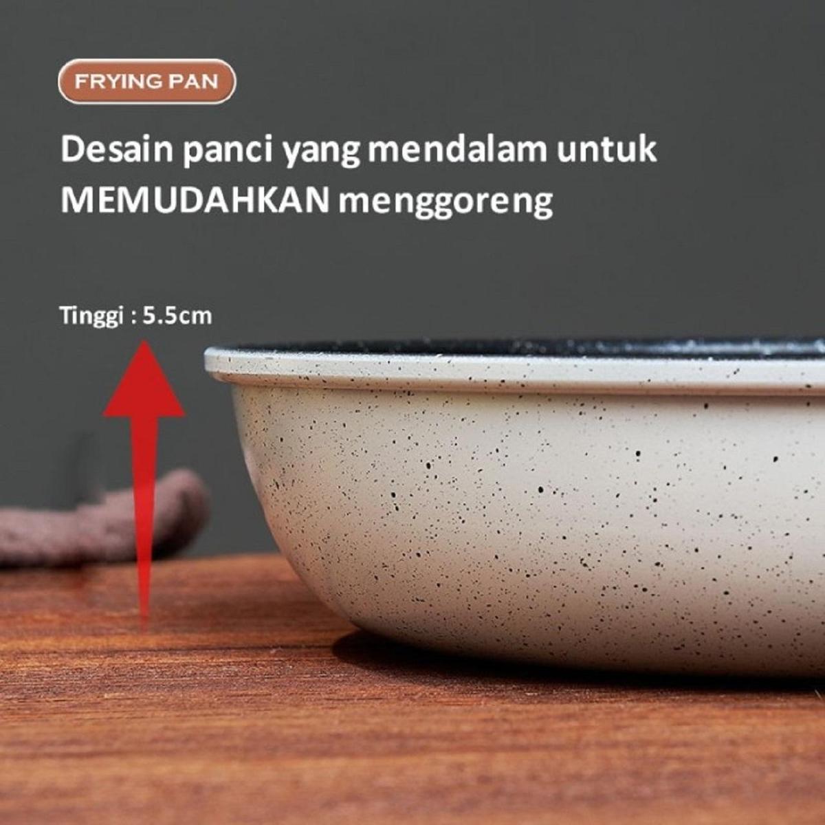 Product Introduction of Royalstar Nobilis Granite Pan 28/30 cm+LID-Panci Wajan Penggorengan 3