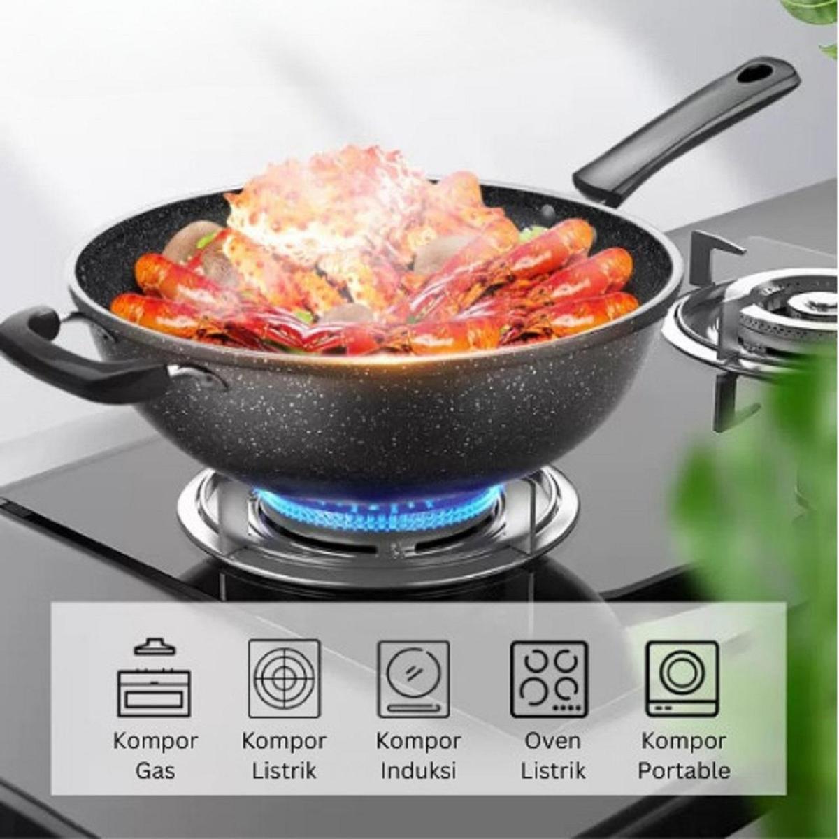 Product Introduction of Royalstar Rex Daily Wokpan 30cm + LID - Panci Wajan Penggorengan 1