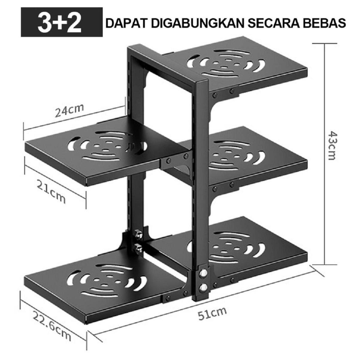 Product Introduction of Royalstar Rak Panci Rak Peralatan Dapur Susun Rak Bawah Wastafel 4