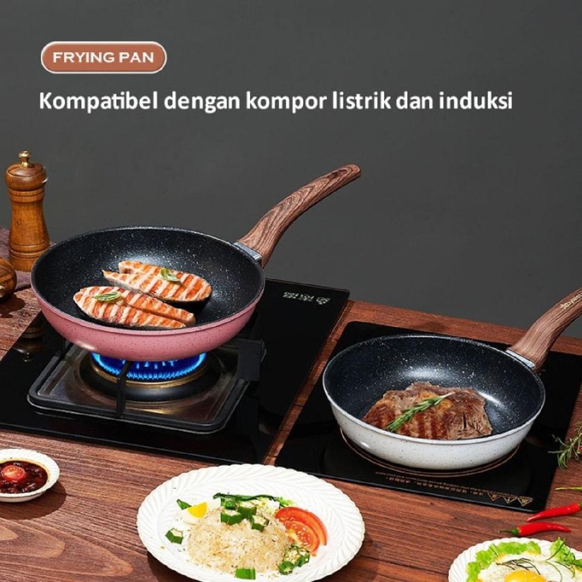 Product Introduction of Royalstar Nobilis Granite Pan 28/30 cm+LID-Panci Wajan Penggorengan 1