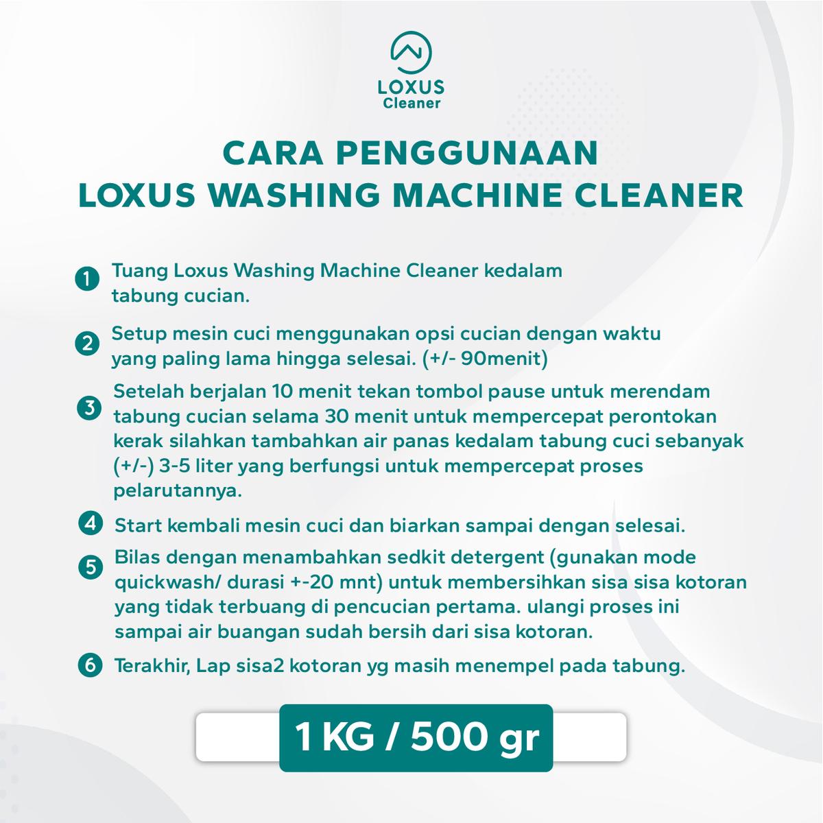 Product Introduction of Loxus Pembersih Mesin Cuci Washing Machine Cleaner 2