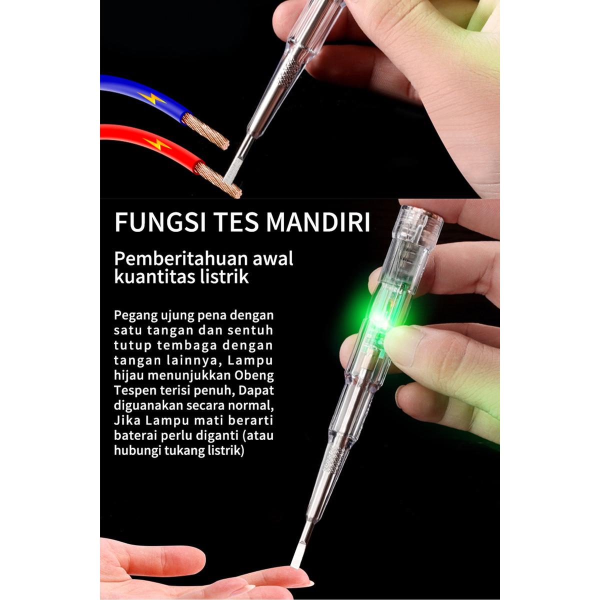 ISKU Obeng Test Pencil Tester TesPen Obeng Tes Indicator Dual LED