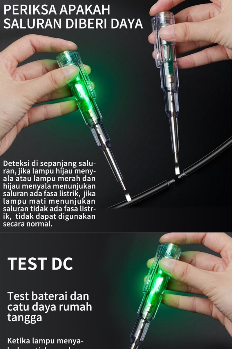 ISKU Obeng Test Pencil Tester TesPen Obeng Tes Indicator Dual LED