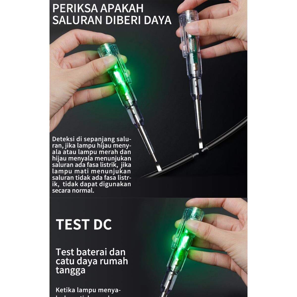 ISKU Obeng Test Pencil Tester TesPen Obeng Tes Indicator Dual LED