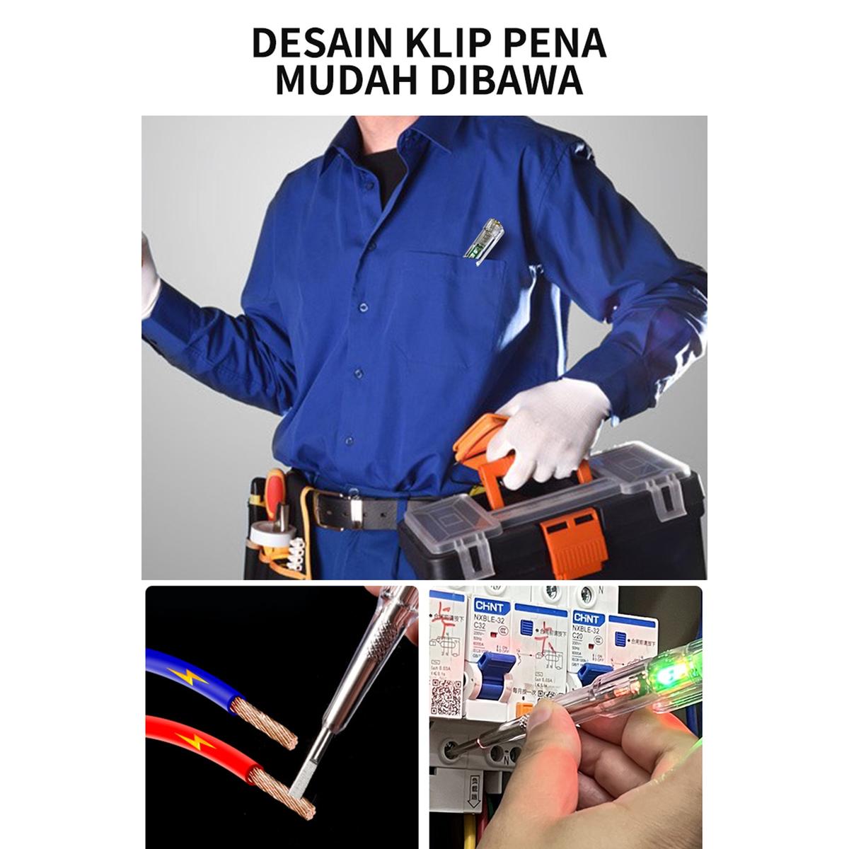 ISKU Obeng Test Pencil Tester TesPen Obeng Tes Indicator Dual LED