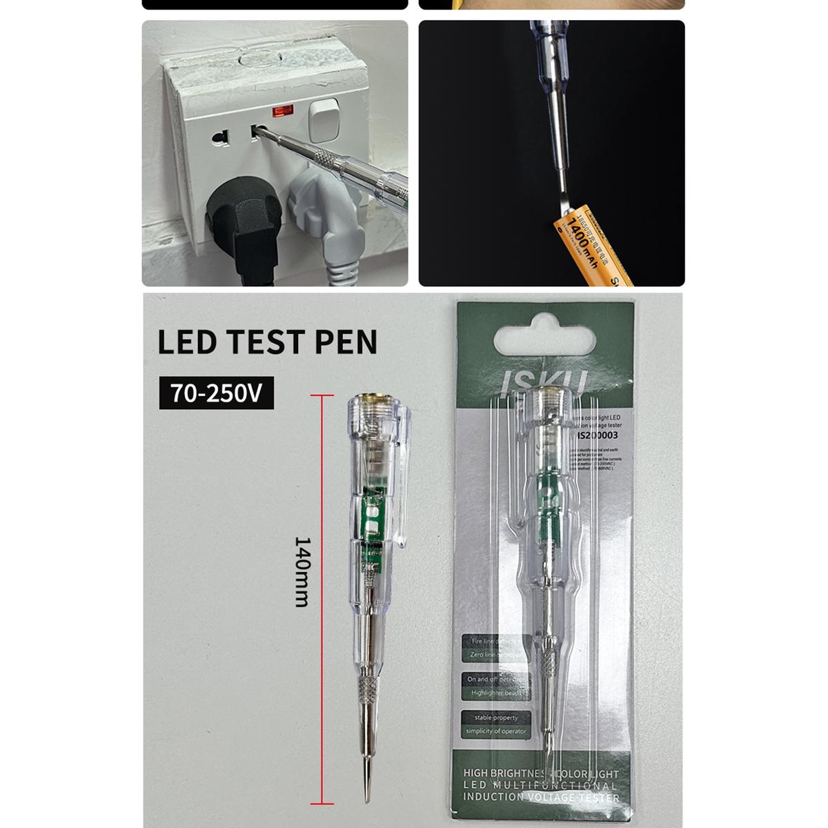 ISKU Obeng Test Pencil Tester TesPen Obeng Tes Indicator Dual LED