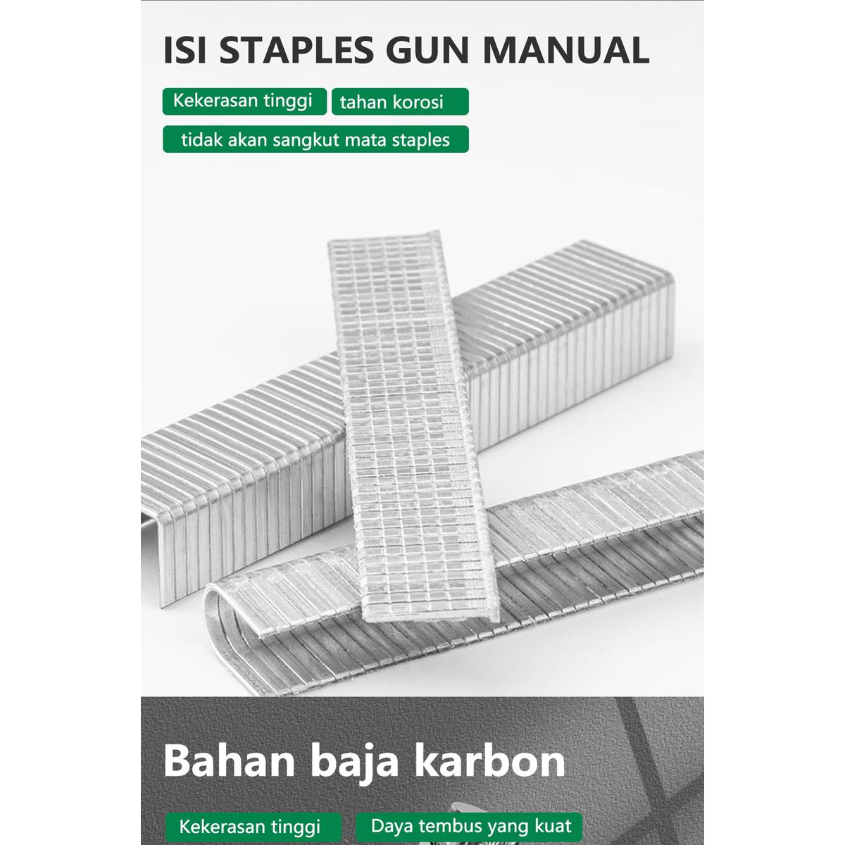 ISKU staple gun refill stapler/ isi ulang refill staples 8 x 11.3 x 1.2mm*1000pcs Isi staples tembak gun tacker perkakas