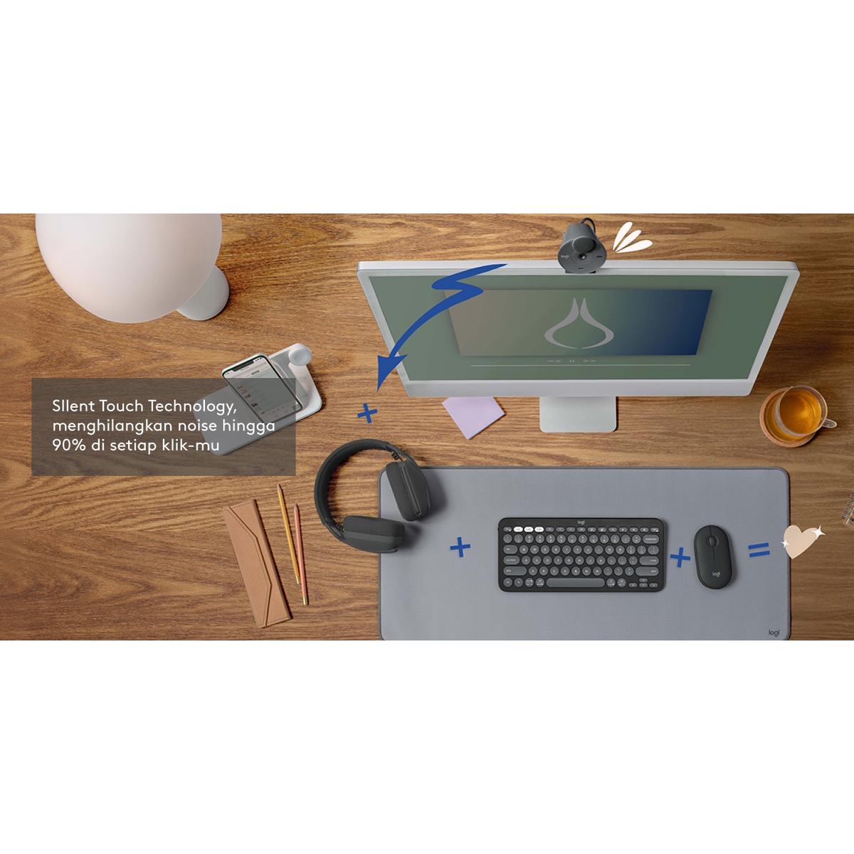 Logitech Pebble 2 M350s Mouse Wireless Bluetooth Slim Silent