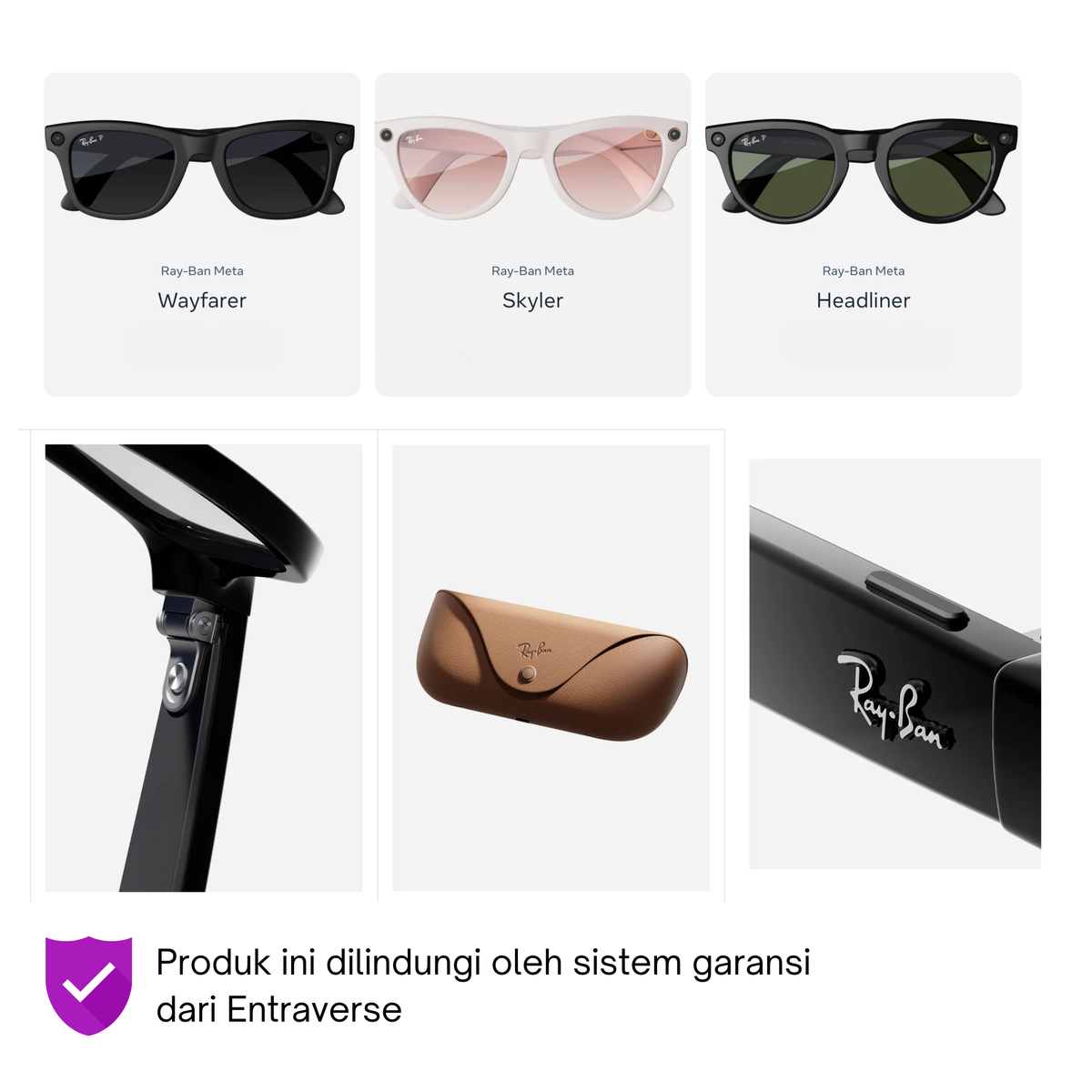 Product Introduction of Kacamata Pintar Ray-ban Meta Smart Glasses RayBan Skyler Eyewear 1