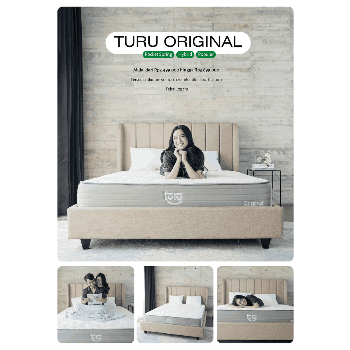 Product Introduction of Kasur Pocket Spring Bed TURU ORIGINAL uk. 120x200 (Double) FREE BANTAL 0