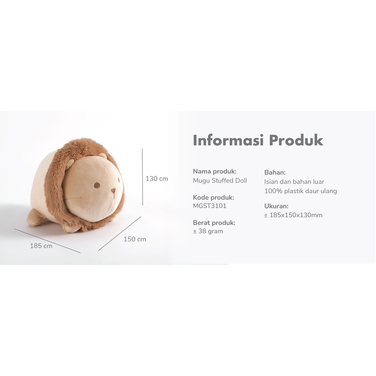 Product Introduction of Mainan Bayi Boneka Karakter | Mugu Stuffed Doll 4