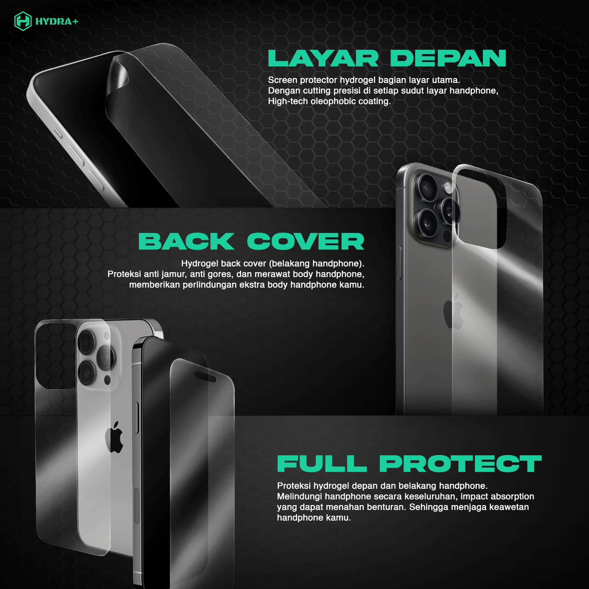 Product Introduction of HYDRA+ For iPad Mini 1 2 3 4 - Anti Gores Hydrogel - Tempered Glass Full 2