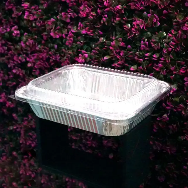 Cup Alumunium Panggang - Pasta - 3400 ml + Tutup (Lid) - Kotak - EAK02