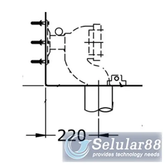 Toto THX918 S Connector for S Trap Toilet Installation Rough 220mm ORI 1