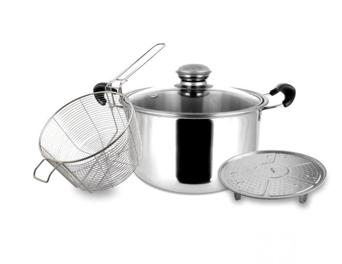 Gambar Panci Deepfryer Steamer Tutup Kaca 24 cm dari GG_Utensils Jakarta Barat Tokopedia