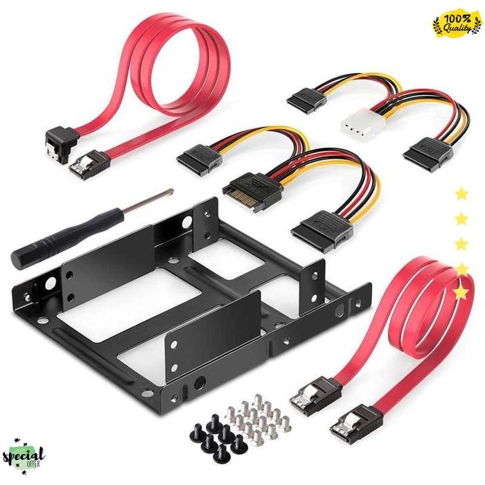 Gambar HSEN Enclosure Exernal HDD / SSD 2.5 Inch to 3.5 Inch 2 Bay - SCM0002 dari AmanahBigStore Jakarta Barat Tokopedia