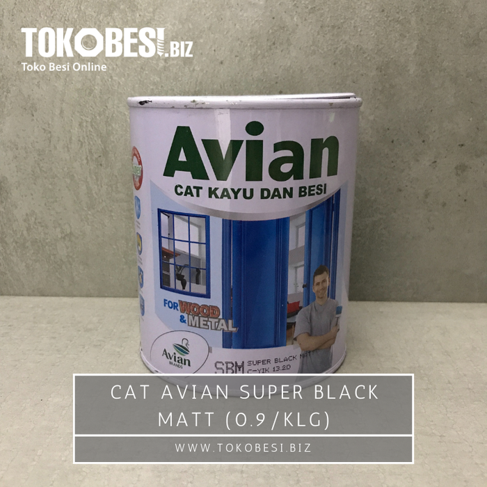 Gambar Cat Avian super black matt (0.9/klg) dari Teguh tokobesi Kota Bandung Tokopedia