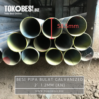 Gambar Besi Pipa Bulat Galvanized 2" 1.2mm (kn) dari Teguh tokobesi Kota Bandung 1 Tokopedia