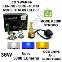 Gambar Lampu Motor LED HAYATE LUMINOS Z3 3warna Kuning Biru Putih dari bohlamhid Kota Tangerang 1 Tokopedia