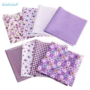 Sapu Tangan Katun Handmade Motif Bunga Warna Ungu Polos