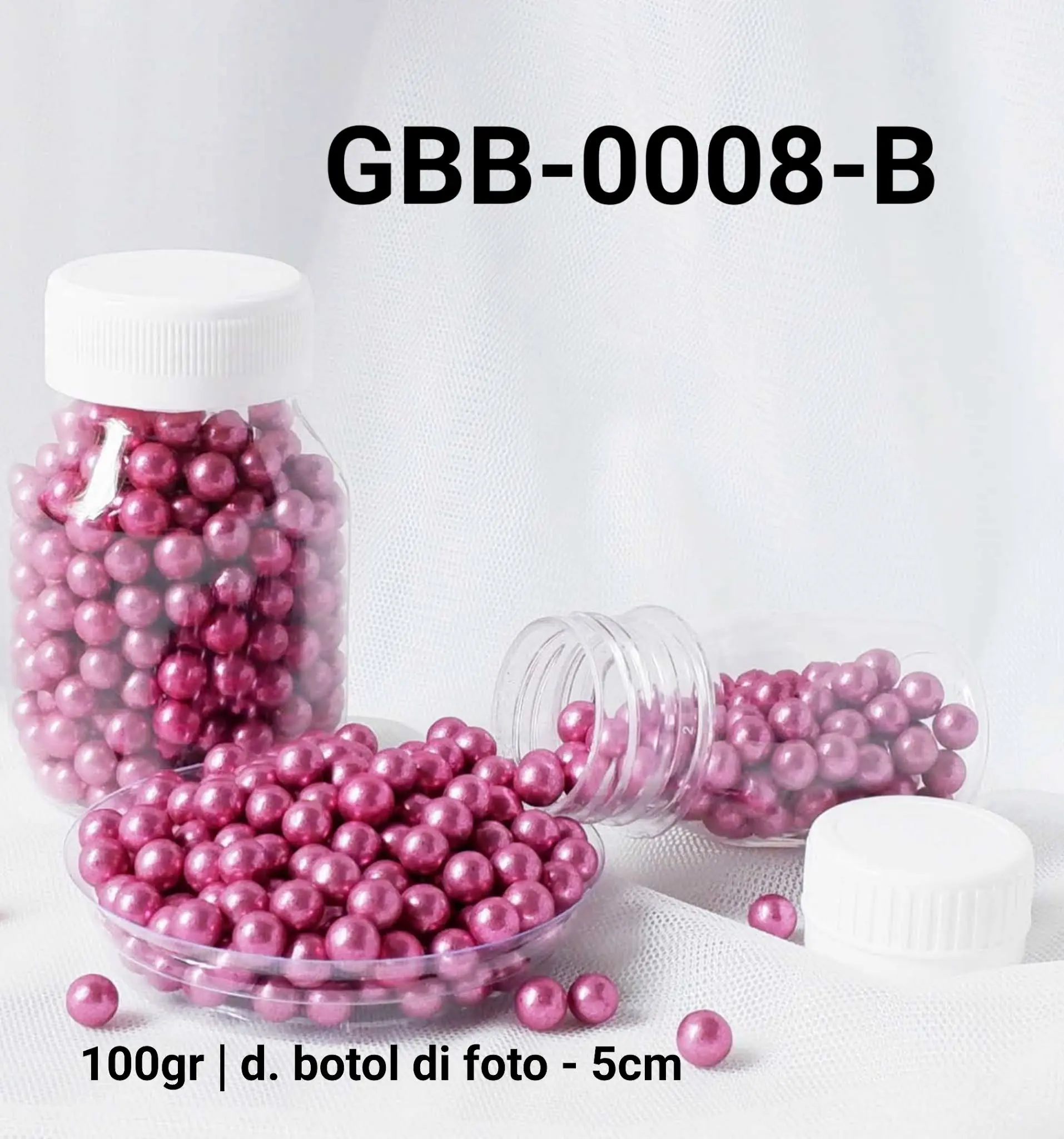 GBB-0008-B Sprinkles sprinkle sprinkel 100 gram mutiara metalik ungu