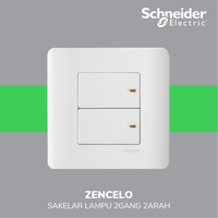 Gambar Schneider Saklar Datar 2 Gang 2 Arah Zencelo - E8432_2_WE_G3 dari Smart Power Solution Kota Administrasi Jakarta Barat 1 Tokopedia