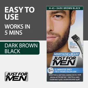 Just For Men Brush-In Color Gel - Dark Brown Black 1 pc