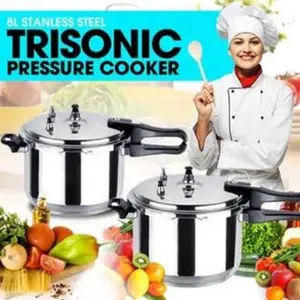 TRISONIC PRESSURE COOKER 8 LITER 24 CM PANCI PRESTO TAINLESS