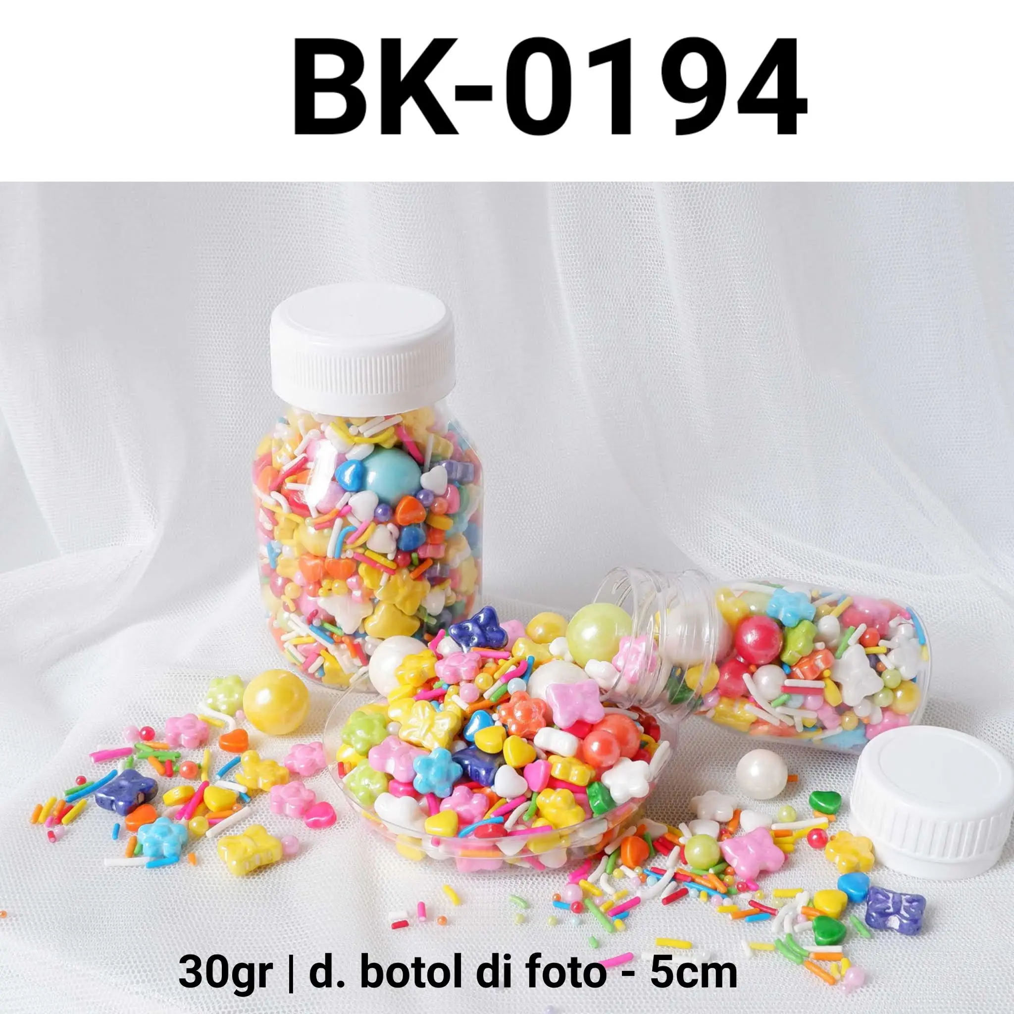 BK-0194 Sprinkles sprinkle sprinkel 30gr 30 gram mix warna warni