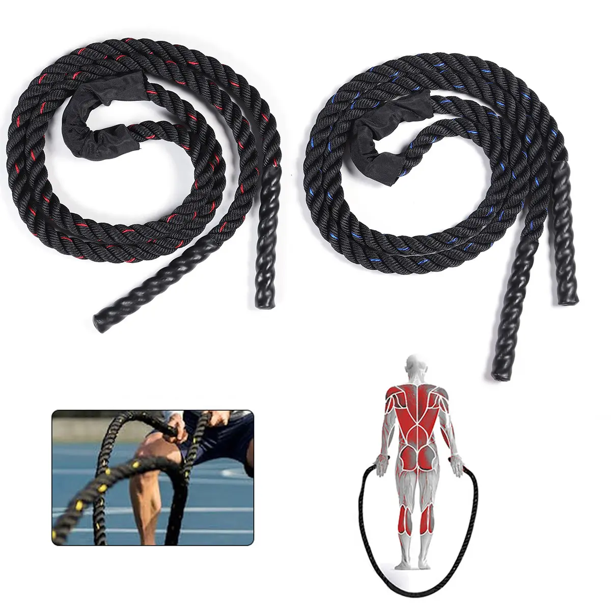 25mm Heavy Jump Rope Thicken Weighted Training Battle