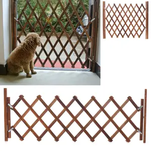 Folding Wood Baby Gate Fence Safety Protection Pet Dog