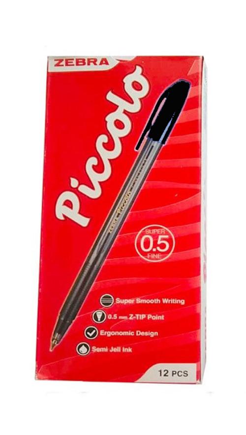Gambar Zebra Piccolo Semi Gel 0.5Mm Black Set 12 dari Gramedia Kota Administrasi Jakarta Utara Tokopedia