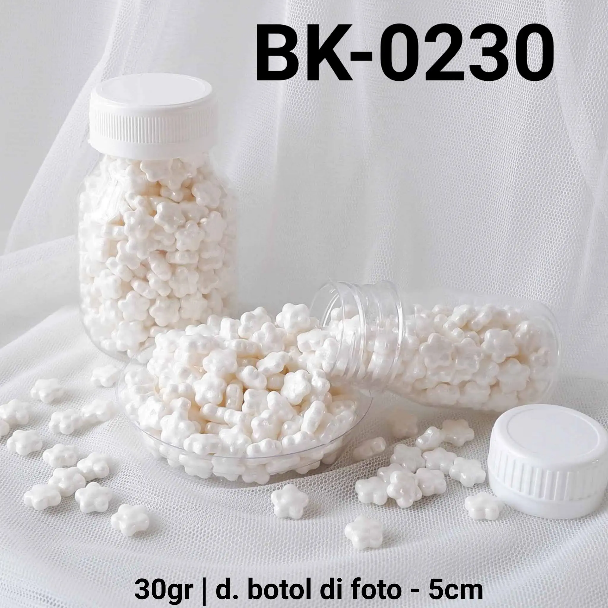 BK-0230 Sprinkles sprinkle springkel 30gr bunga putih