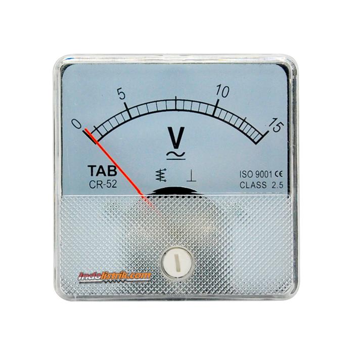 Gambar Volt Meter Analog AC / DC 15 V CR52 TAB dari INDOLISTRIK OFFICIAL TNG Kota Administrasi Jakarta Pusat Tokopedia