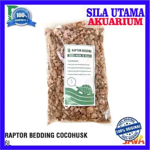 RAPTOR COCOHUSK SUBSTRAT ALAS KANDANG TORTO REPTILE 6L