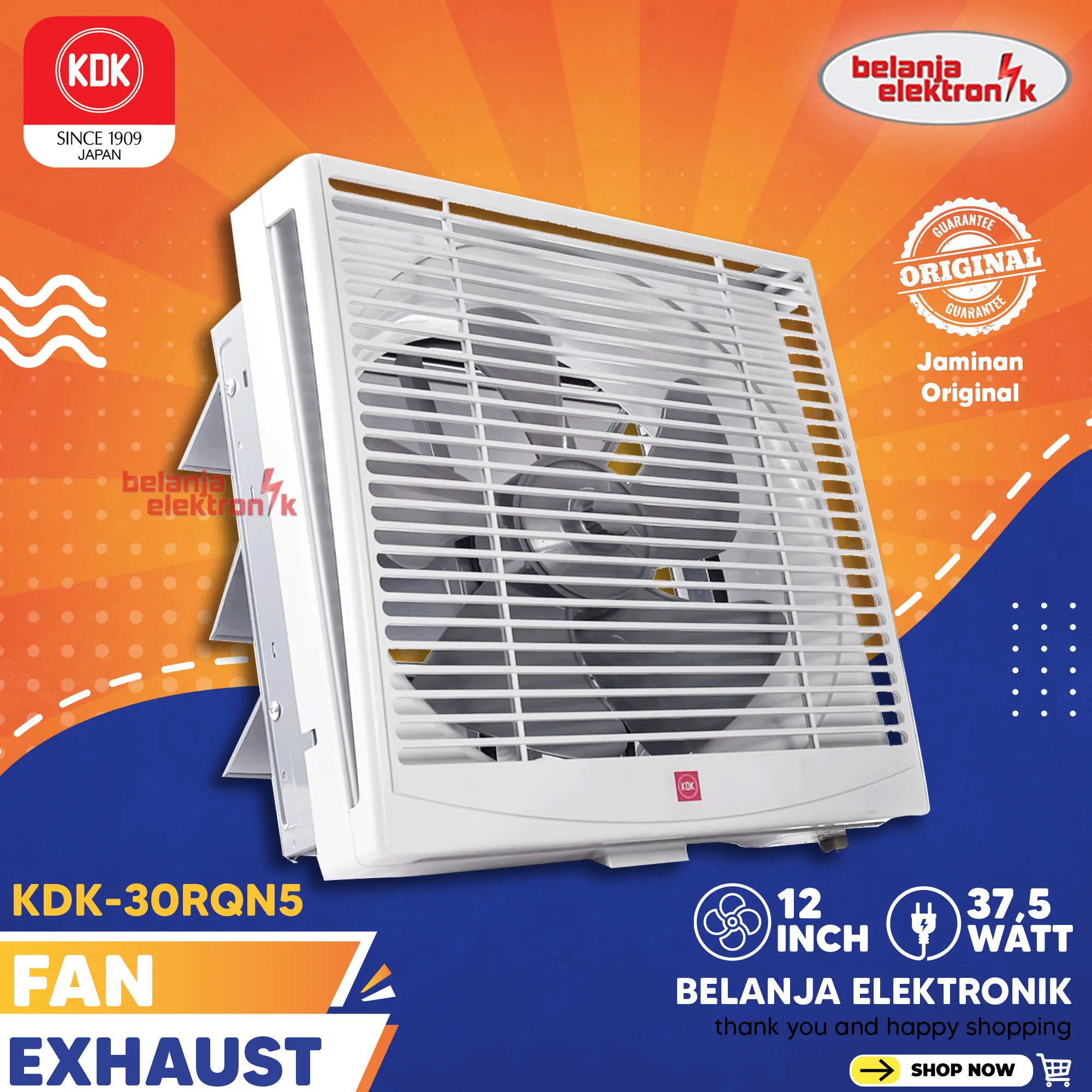EXHAUST FAN KDK 30RQN5 12 INCH DINDING
