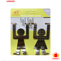 Gambar UNNISO - People Shape Hook Gantungan Kait Motif Orang PSH1 dari unniso Kota Bandung 5 Tokopedia