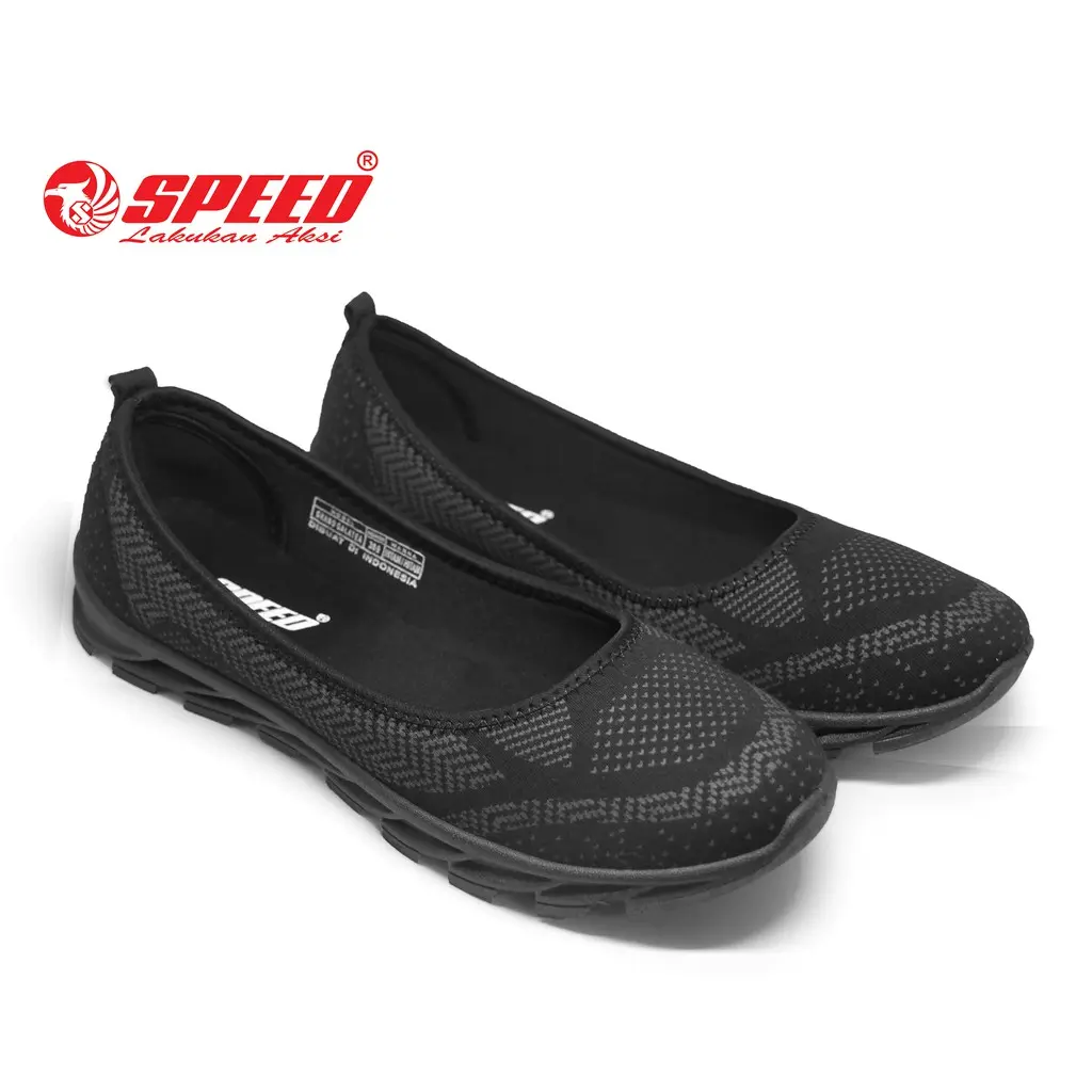 Sepatu wanita Speed – Grand Galatea Hitam – Flat Shoes Casual