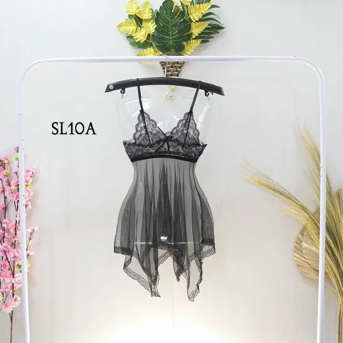 Sexy Lingerie Baju Tidur Dress Transparant Seksi Wanita Babydoll SL10