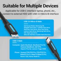 Gambar Vention Kabel Data Usb Type C to Am Micro B Harddisk High Speed - CQA Black, 1 Meter dari Vention Authorized Store Kota Administrasi Jakarta Barat 4 Tokopedia